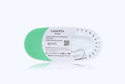 (Box) Suture - Nylon, Monofilament 4-0 Synergy Surgical Caserta Nylon Suture black 12/bx