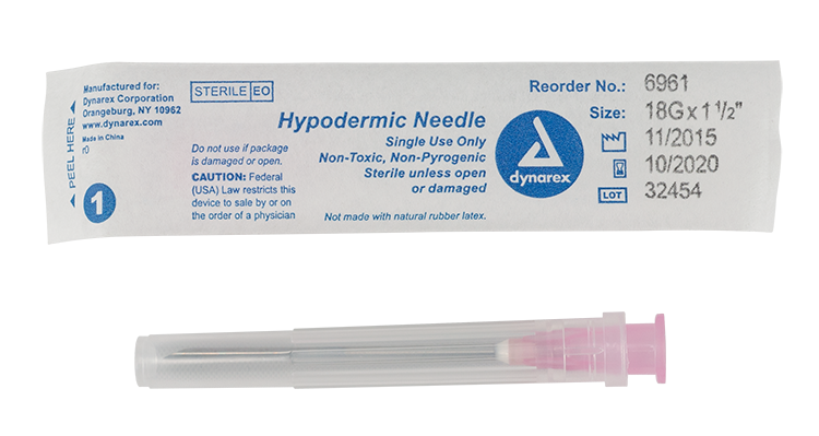 (Box) Hypodermic Needle - Non-Toxic 100/box 10/case