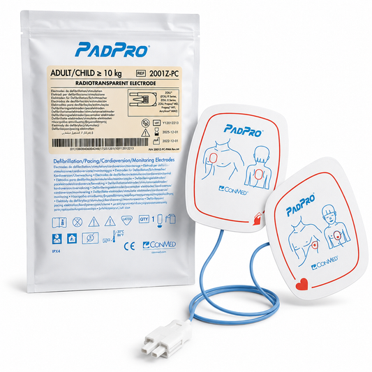 (Case) CONMED PadPro Adult Radiotransparent Defib Electrode with ZOLL Connector, 2001Z, 10/Case