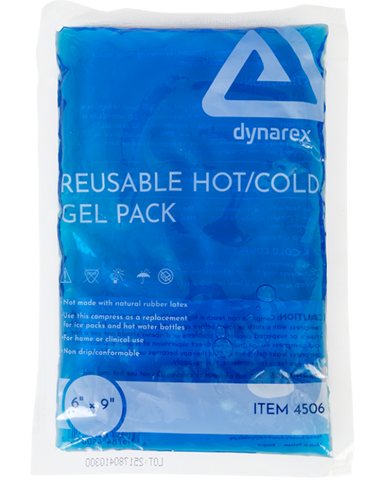 (Case) Dynarex Reusable Hot / Cold Gel Packs, 6" x 9", 24/CS