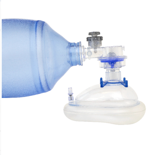 (Case) Dynarex Resp-O2 Manual Pulmonary Resuscitator, Adult, Reservoir Bag with PEEP Valve, 6/CS