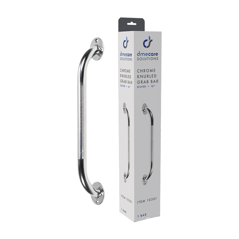 (Box/Case) Chrome Knurled Grab Bars – Multiple Lengths – Dynarex SKU 10301