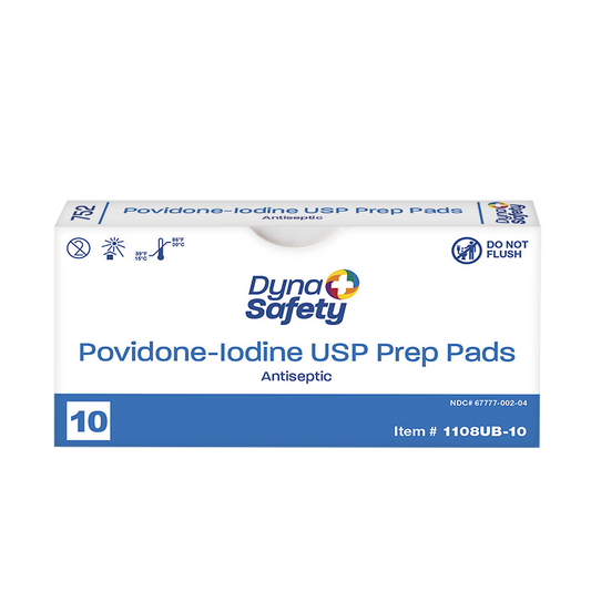Dynarex Povidone-Iodine Prep Pad Unit Box 1108UB-10