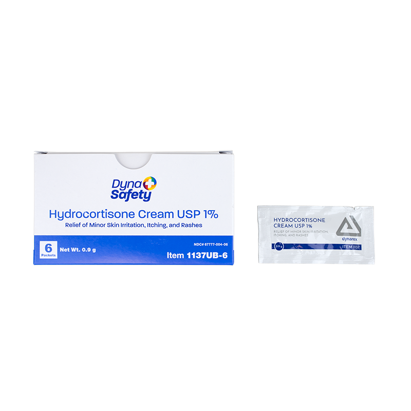 (Case) Hydrocortisone Cream 1% 0.9g Packets – Multiple Case Packs – Dynarex SKU 1137UB-6