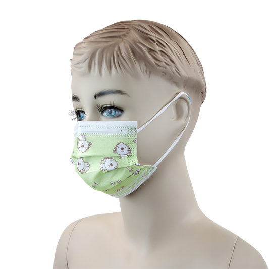 Child Face Masks with Ear Loops – 50/Bx, 12 Bx/Cs – Dynarex SKU 2207-CHDG
