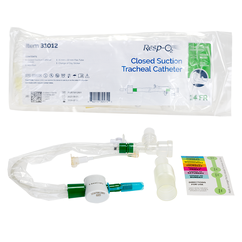 Closed-Suction Tracheostomy Catheters – 10/Bx, 2 Bx/Cs – Dynarex SKU 31012