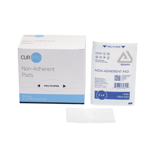 Sterile Non-Adherent Pads, 3" × 4" – 100/Bx, 12 Bx/Cs – Dynarex SKU 3434
