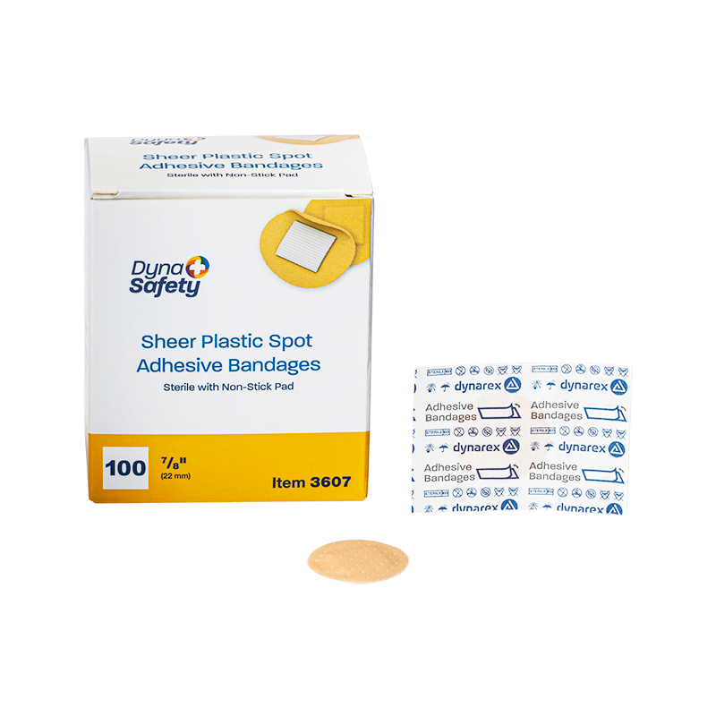 Sterile Sheer Plastic Adhesive Bandages – Multiple Sizes & Case Packs – Dynarex SKU 3607