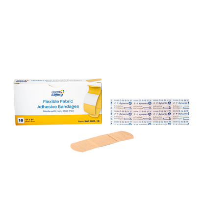 (Case) Sterile Flexible Fabric Adhesive Bandages – Multiple Sizes & Case Packs – Dynarex SKU 3612UB-16