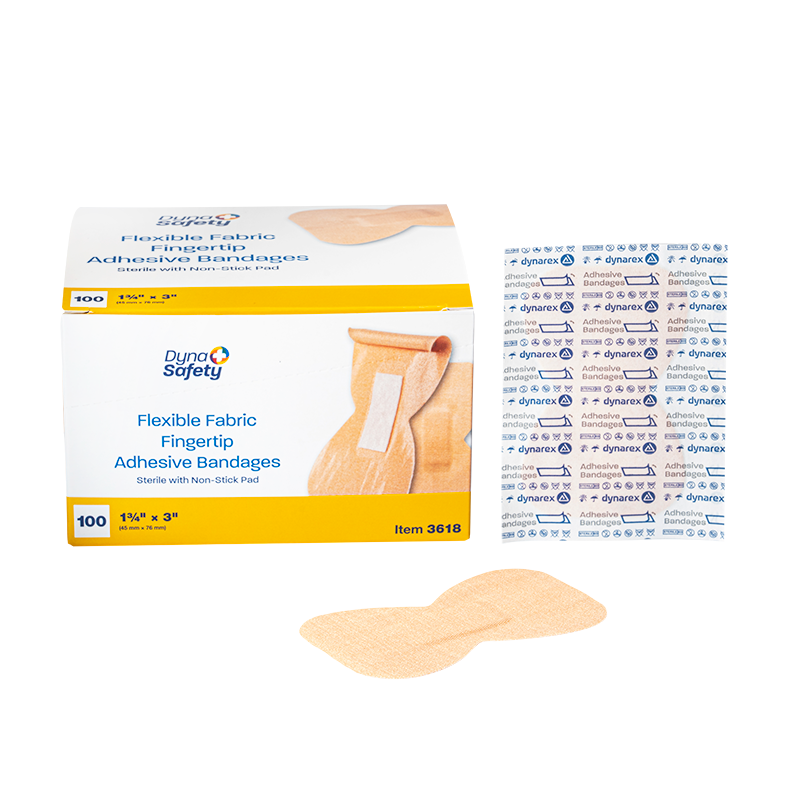 (Case) Sterile Flexible Fabric Adhesive Bandages – Multiple Sizes & Case Packs – Dynarex SKU 3618
