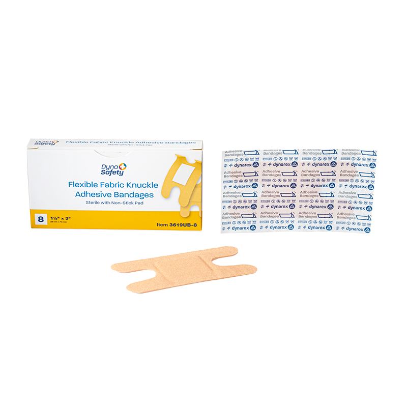 (Case) Sterile Flexible Fabric Adhesive Bandages – Multiple Sizes & Case Packs – Dynarex SKU 3619UB-8