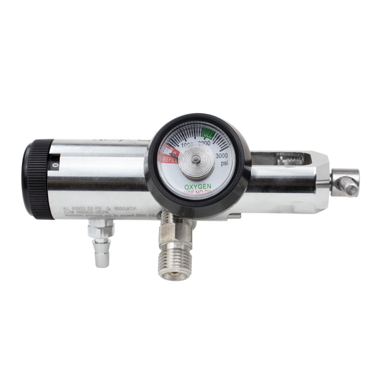 CGA Oxygen Regulators – Multiple Flow Rates & Outlets – Dynarex SKU 36361