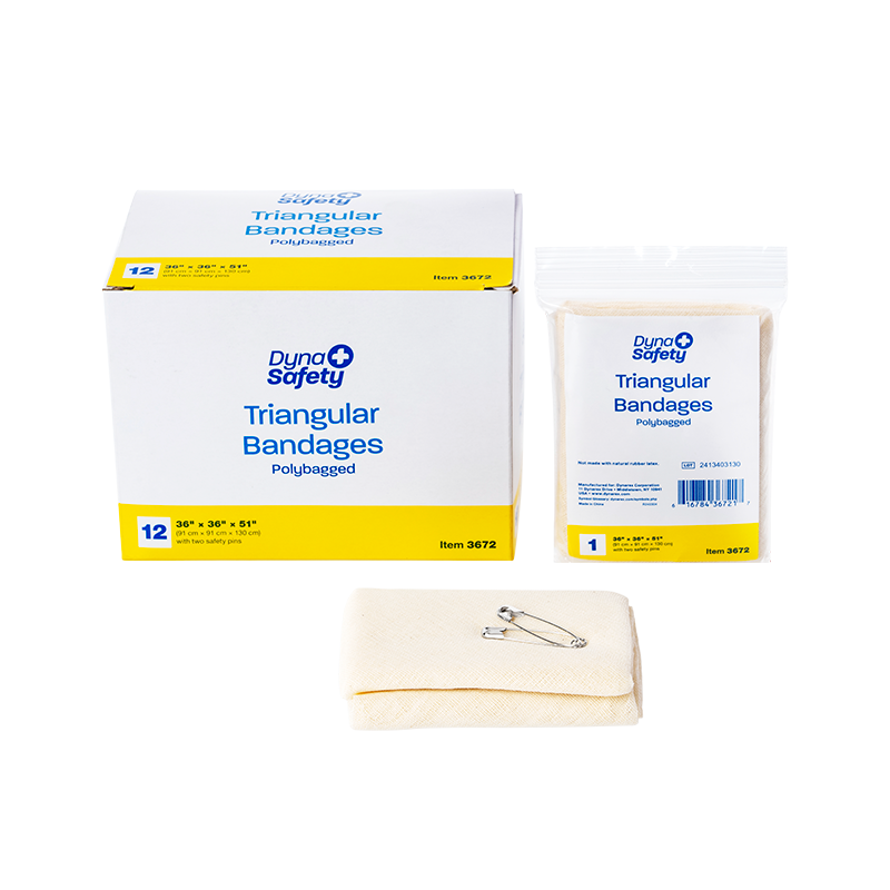 (Case) Triangular Bandages – Multiple Sizes & Materials – Dynarex SKU 3672