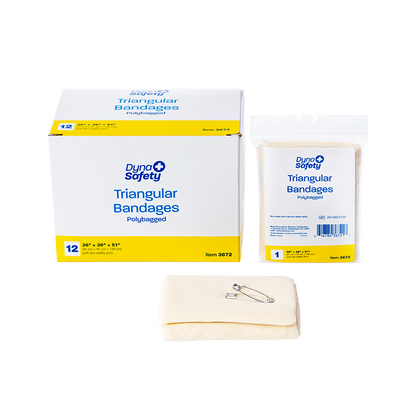 (Case) Triangular Bandages – Multiple Sizes & Materials – Dynarex SKU 3672