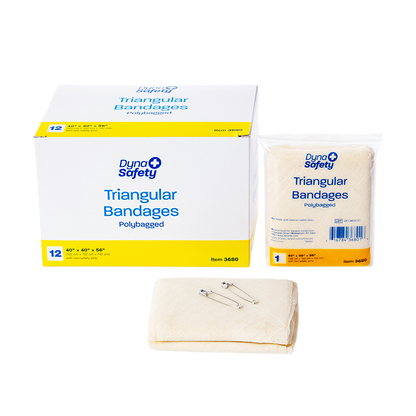 (Case) Triangular Bandages – Multiple Sizes & Materials – Dynarex SKU 3680