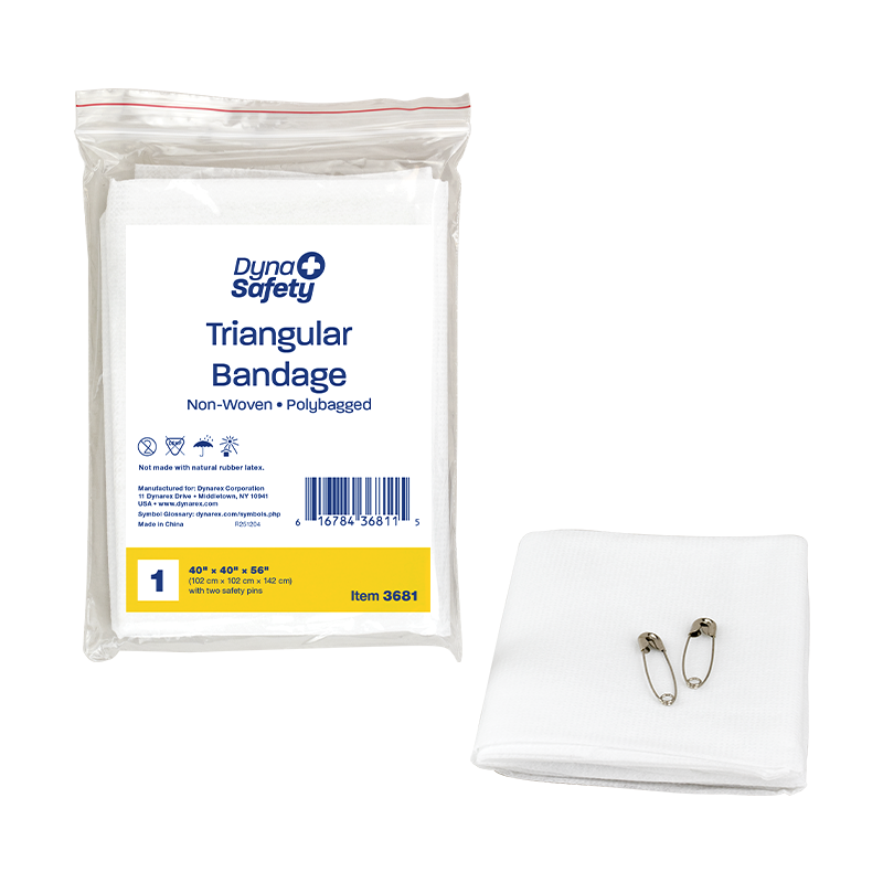 (Case) Triangular Bandages – Multiple Sizes & Materials – Dynarex SKU 3681