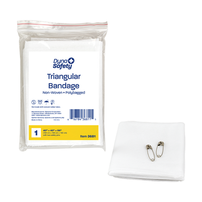 (Case) Triangular Bandages – Multiple Sizes & Materials – Dynarex SKU 3681