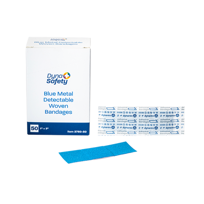 (Case) Blue Metal Detectable Bandages – Multiple Styles & Case Packs – Dynarex SKU 3760-50