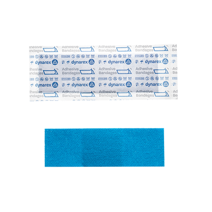 (Case) Blue Metal Detectable Bandages – Multiple Styles & Case Packs – Dynarex SKU 3760BULK