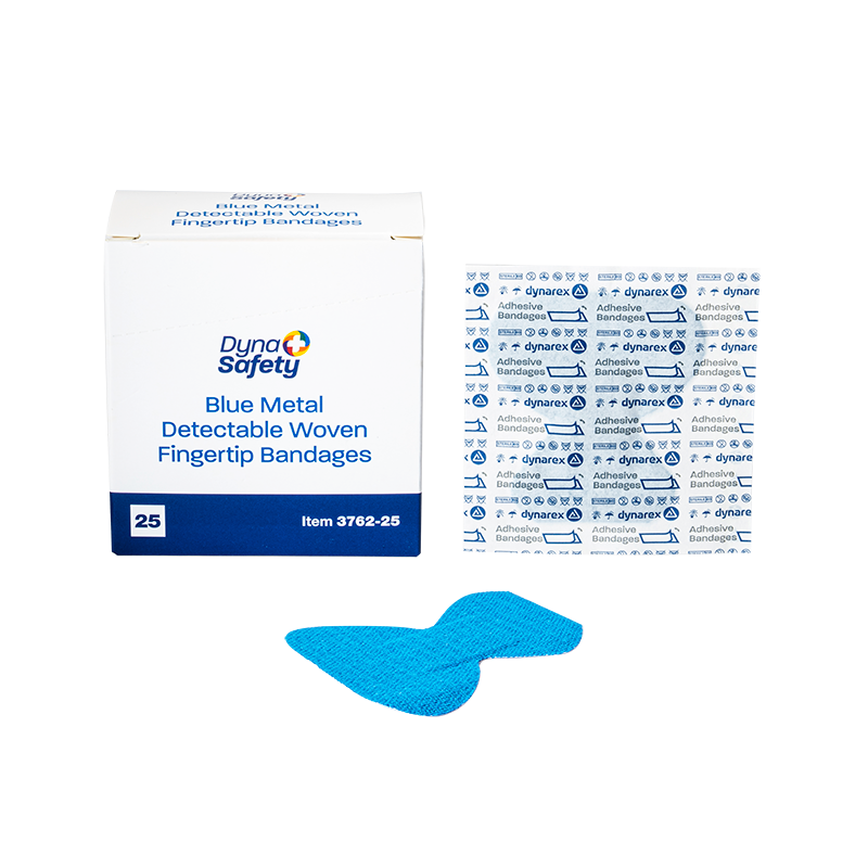 (Case) Blue Metal Detectable Bandages – Multiple Styles & Case Packs – Dynarex SKU 3762-25