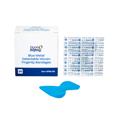 (Case) Blue Metal Detectable Bandages – Multiple Styles & Case Packs – Dynarex SKU 3762-25