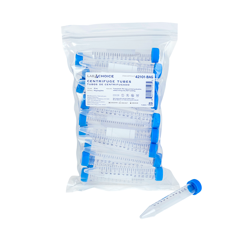 Polypropylene Centrifuge Tubes – 25/Pack, 20 Packs/Cs – Dynarex SKU 42101