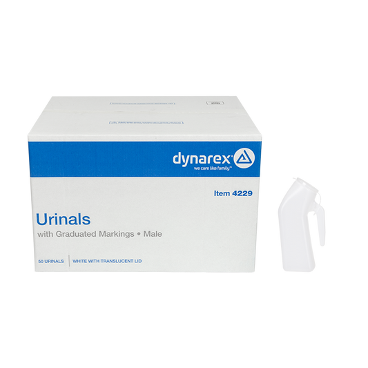Male Urinals with Graduated Markings – 50/Cs – Dynarex SKU 4229