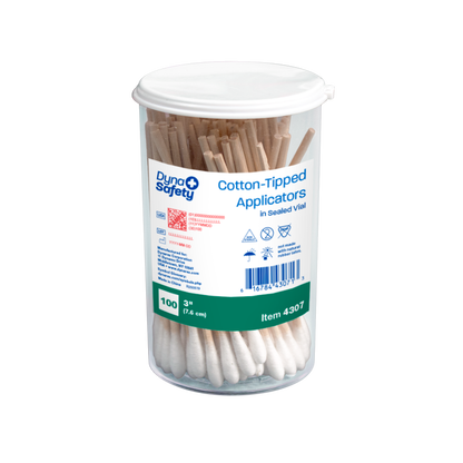(Case) Cotton-Tipped Wood Applicators – Multiple Sizes & Case Packs – Dynarex SKU 4307