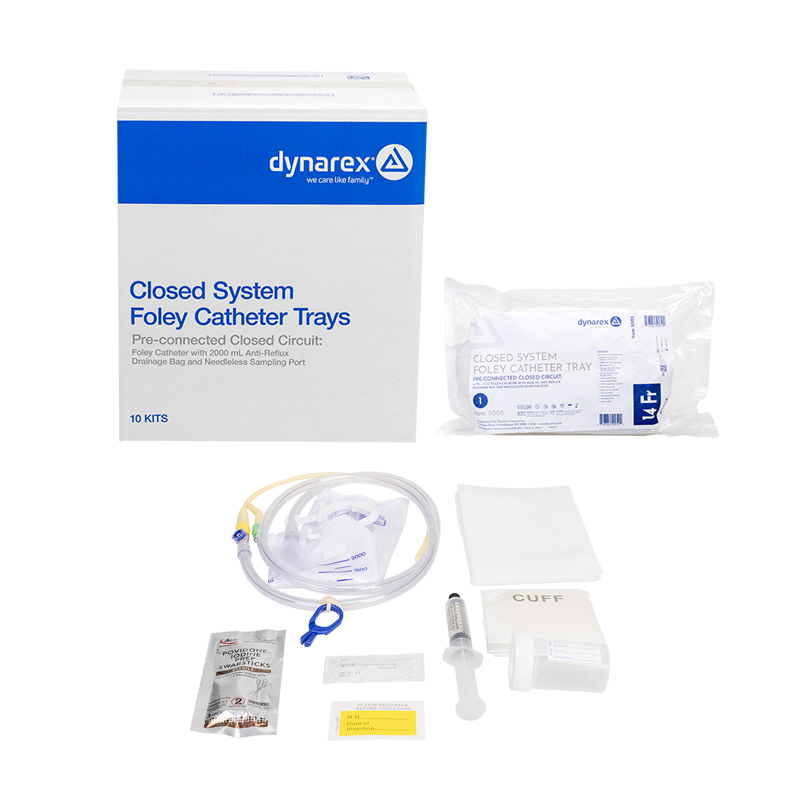 Sterile Closed-System Foley Catheter Trays – 10/Cs – Dynarex SKU 5005