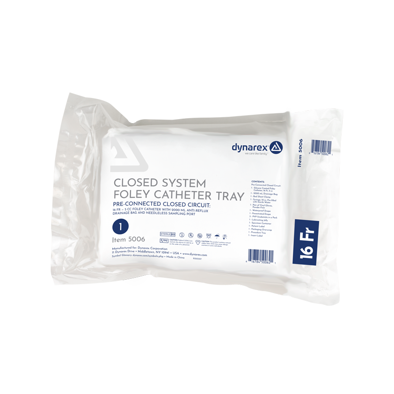 Sterile Closed-System Foley Catheter Trays – 10/Cs – Dynarex SKU 5006