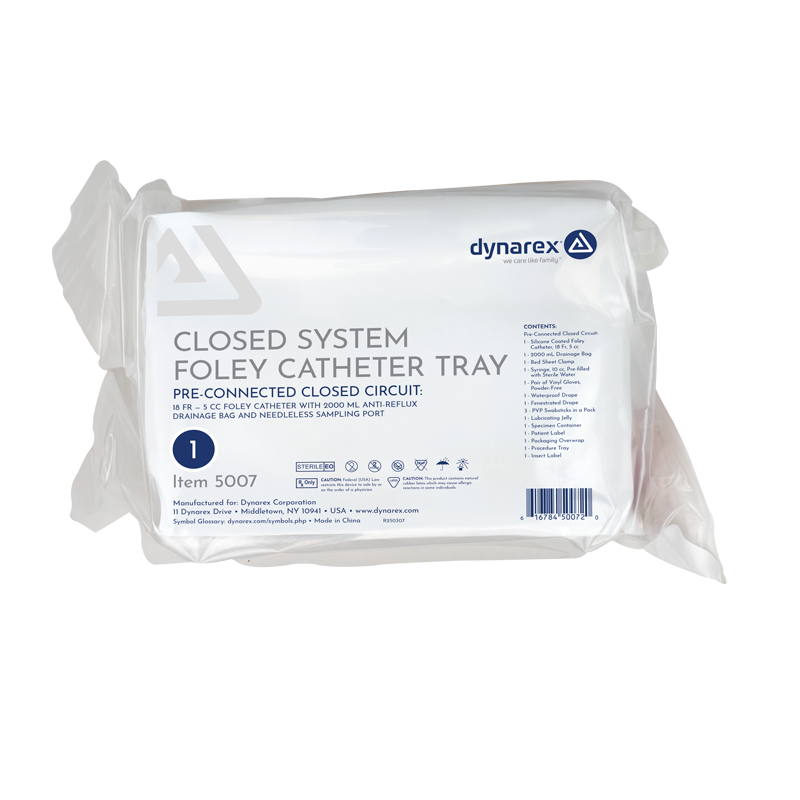 Sterile Closed-System Foley Catheter Trays – 10/Cs – Dynarex SKU 5007