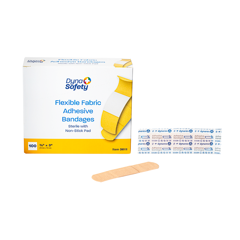 (BOX) Adhesive Flexible Fabric Bandages - Sterile 1" x 3" 24/100cs
