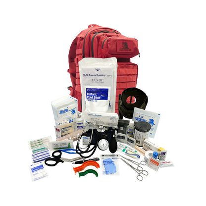 First Aid Only FA138R-ADV advanced tactical trauma kit, red