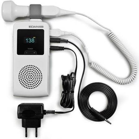 EDAN SD3 Pro Handheld Fetal Doppler with OLED Display, Recording and 2 MHz Probe
