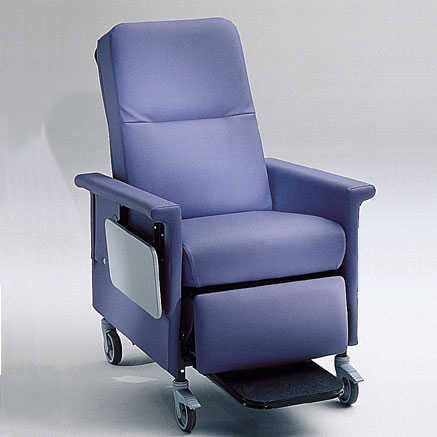 Novum RC301 Medical Transporter Recliner with Side Table, Push Bar and 5-Inch Casters