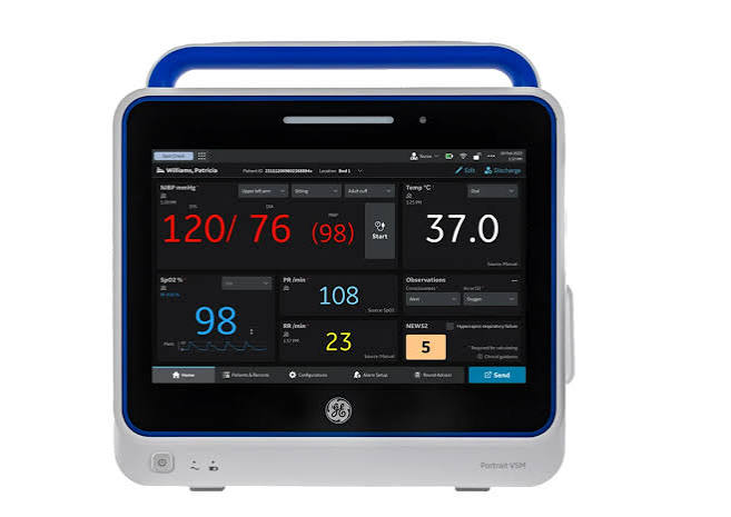 GE HealthCare Portrait VSM Vital Signs Monitor with Masimo SET, SureTemp & WLAN
