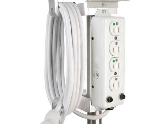 Novum Medical 4-Outlet Hospital-Grade Power Strip for IV Poles & Medical Carts