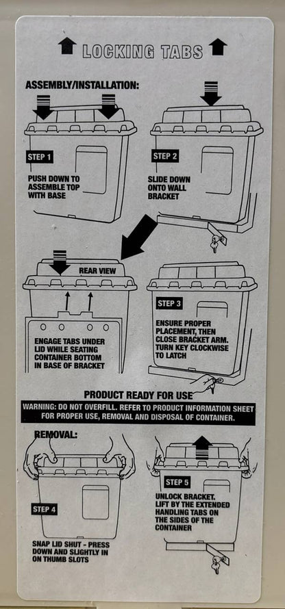 (Each) Plasti-Products Locking Wall Bracket (for 5.4 qt. Container)