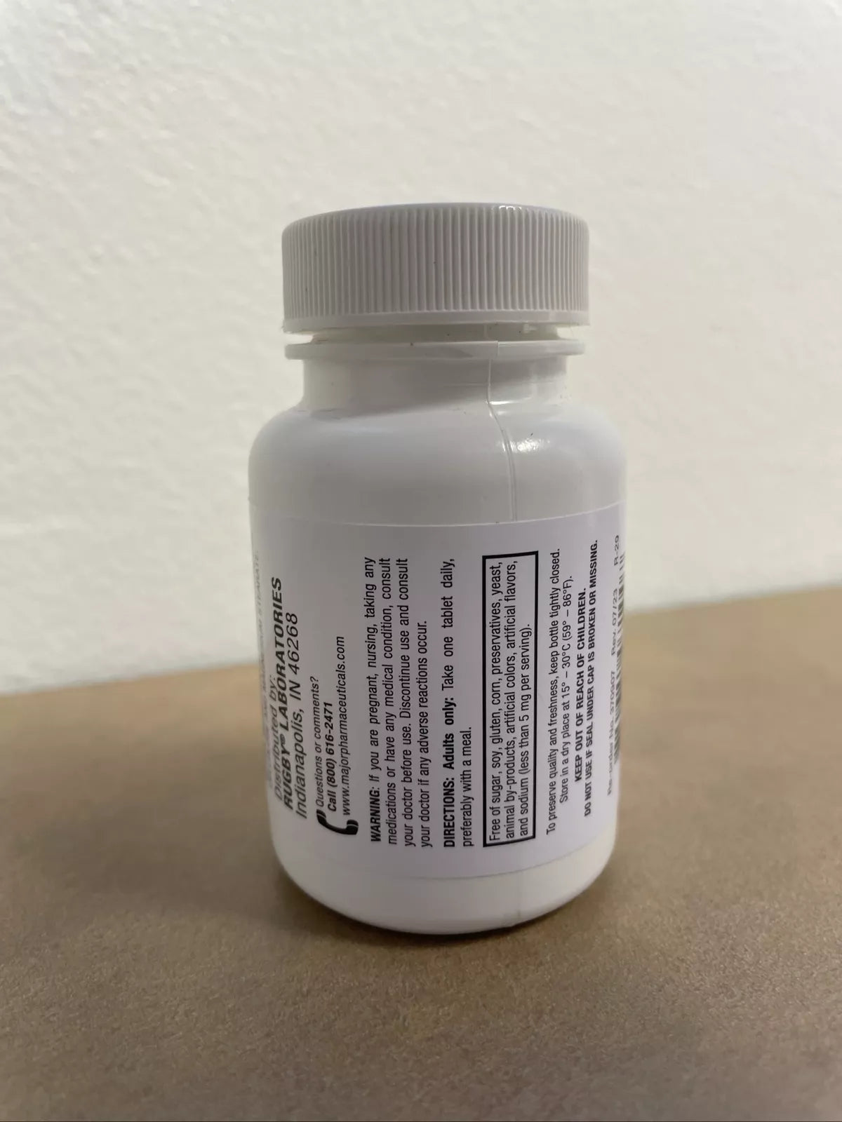 (Bottle) Rugby Vitamin B-12 100 MCG Tablet Nervous System Health 100 Count