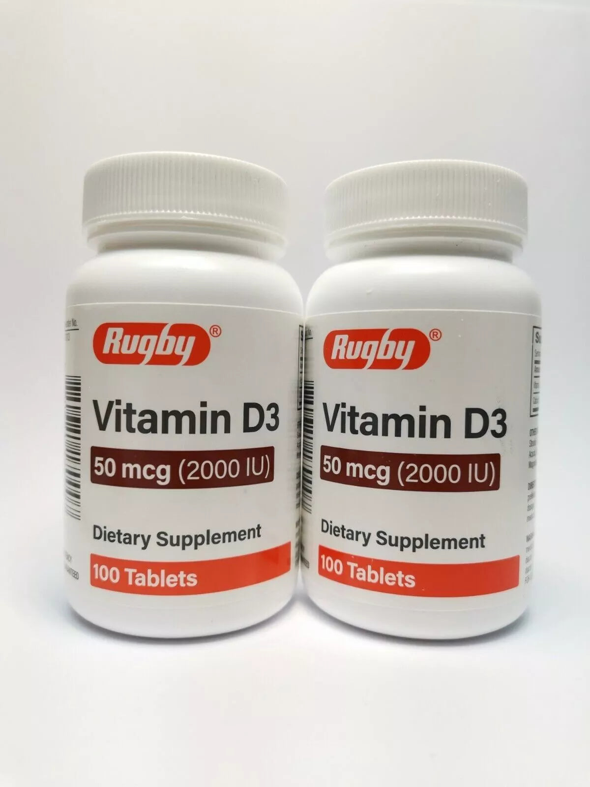 (Bottle) Rugby Vitamin D3 2,000 IU Tab, 100 Tablet/Bottle
