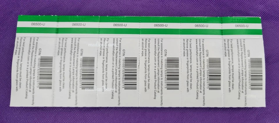 (Box) Welch Allyn 3.5 V Halogen HPX Lamp for MacroView Otoscopes (#s 23810, 23820, 23862, 23960) ; Qty. 6
