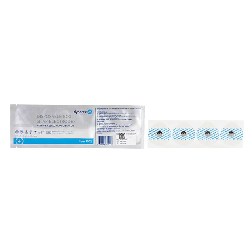 (Case) Snap Electrodes - Disposable – Multiple Configurations – Dynarex SKU 7102