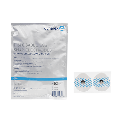(Case) Snap Electrodes - Disposable – Multiple Configurations – Dynarex SKU 7103